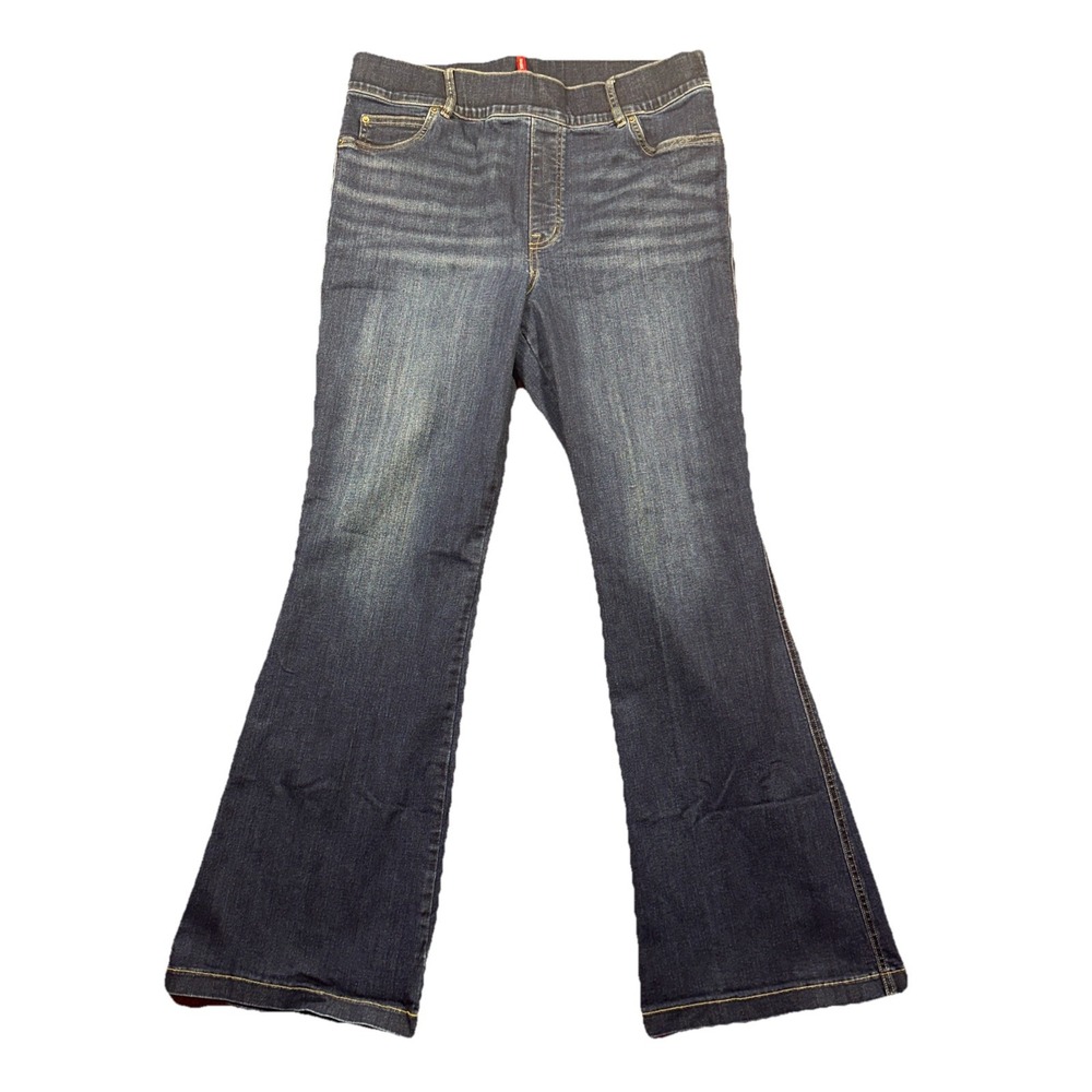 Spanx Women's Plus Size Pull On Flared Denim Jeans Blue Size 2X